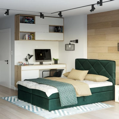 Manželská posteľ s úložným priestorom KATRIN COMFORT - 180x200, zelená