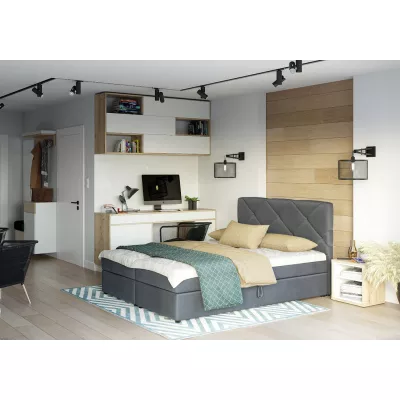 Manželská posteľ s úložným priestorom KATRIN COMFORT - 140x200, šedá