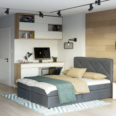 Jednolôžková posteľ s úložným priestorom KATRIN COMFORT - 120x200, šedá