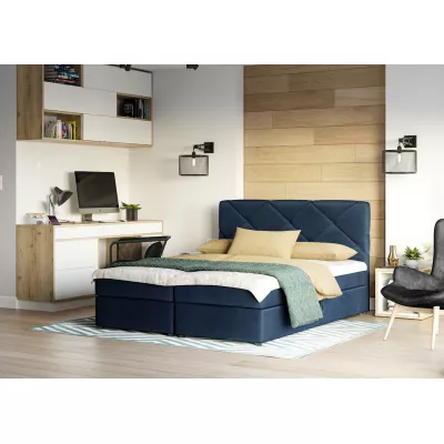 Manželská posteľ s úložným priestorom KATRIN COMFORT - 140x200, modrá