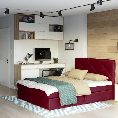 Manželská posteľ s úložným priestorom KATRIN COMFORT - 160x200, červená