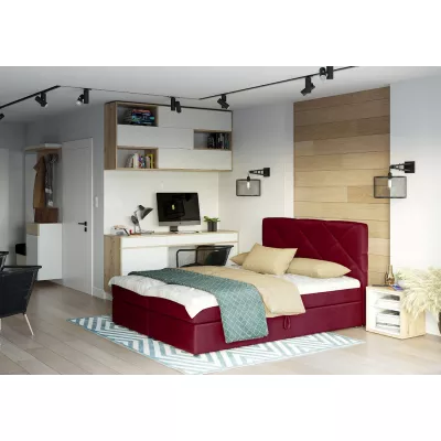 Manželská posteľ s úložným priestorom KATRIN COMFORT - 140x200, červená