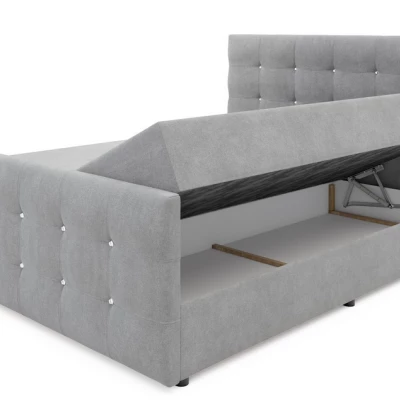 Jednolôžková posteľ KAUR 2 - 120x200, tmavo šedá