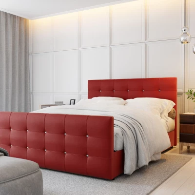 Manželská posteľ KAUR COMFORT 1 - 140x200, červená