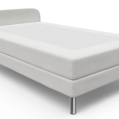 Jednolôžková posteľ s kovovými nôžkami HENRYK COMFORT 2 - 90x200, béžová