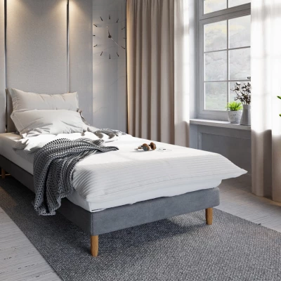 Jednolôžková posteľ HENRYK COMFORT 1 - 90x200, šedá
