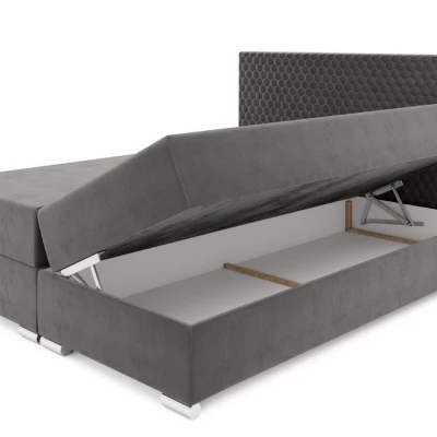Manželská čalúnená posteľ HENIO COMFORT - 140x200, béžová