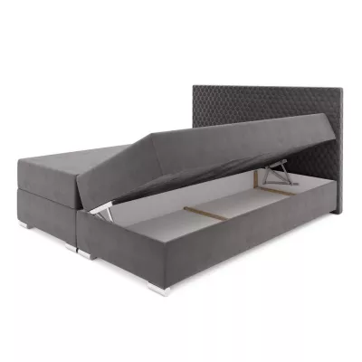 Manželská čalúnená posteľ HENIO COMFORT - 160x200, čierna