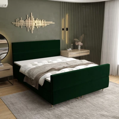 Boxspringová posteľ ANGELES PLUS COMFORT - 180x200, tmavo zelená