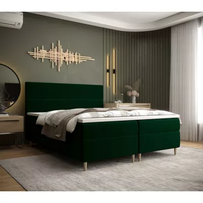 Boxspringová posteľ ANGELES COMFORT - 140x200, tmavo zelená