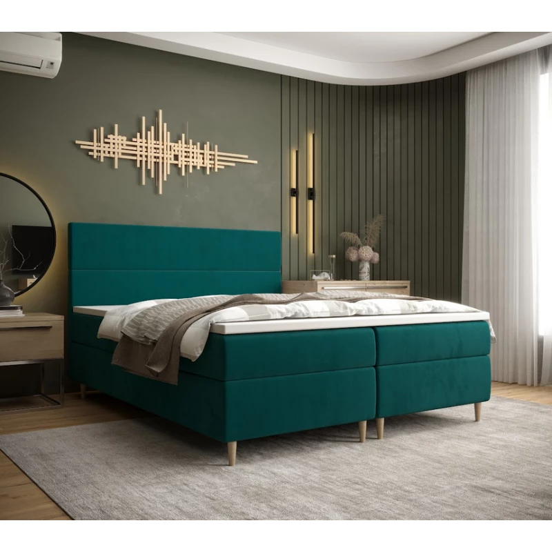 Boxspringová posteľ ANGELES COMFORT - 120x200, zelená