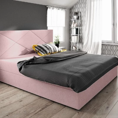 Manželská posteľ s úložným priestorom STIG COMFORT 4 - 200x200, ružová