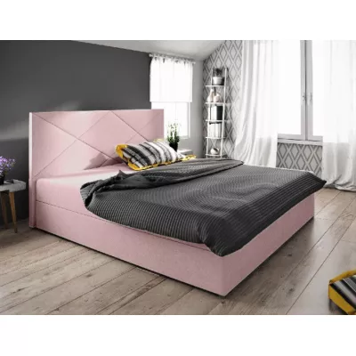 Manželská posteľ s úložným priestorom STIG 4 - 160x200, ružová