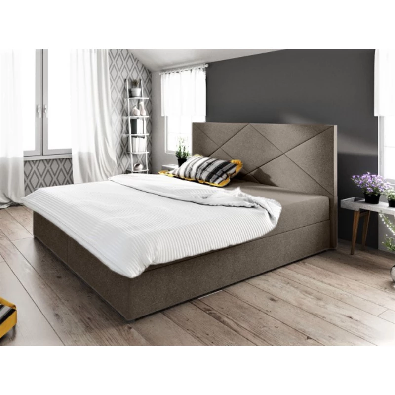 Manželská posteľ s úložným priestorom STIG 4 - 200x200, svetlo hnedá