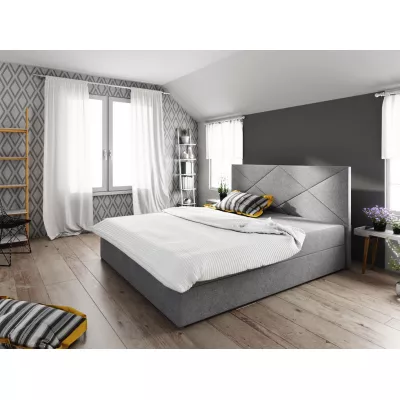 Manželská posteľ s úložným priestorom STIG COMFORT 4 - 140x200, svetlo šedá