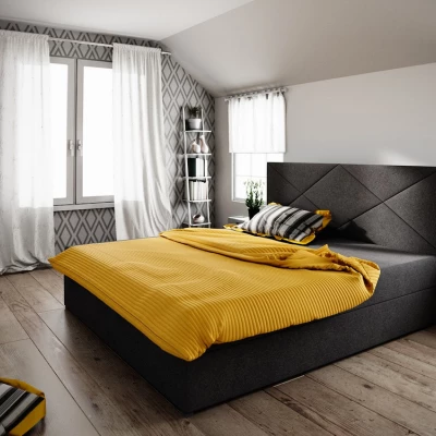 Manželská posteľ s úložným priestorom STIG COMFORT 4 - 180x200, čierna