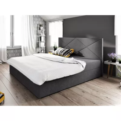 Manželská posteľ s úložným priestorom STIG COMFORT 4 - 200x200, šedá