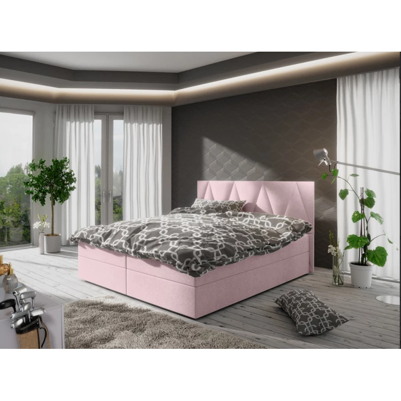 Manželská posteľ s úložným priestorom STIG COMFORT 3 - 180x200, ružová
