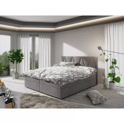 Manželská posteľ s úložným priestorom STIG COMFORT 3 - 140x200, svetlo šedá