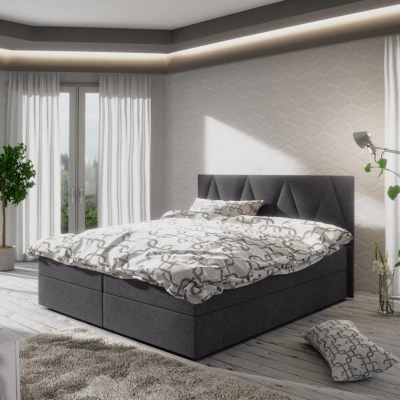 Manželská posteľ s úložným priestorom STIG COMFORT 3 - 180x200, šedá