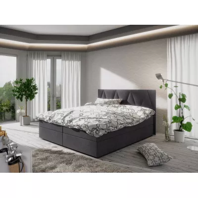 Manželská posteľ s úložným priestorom STIG 3 - 140x200, šedá