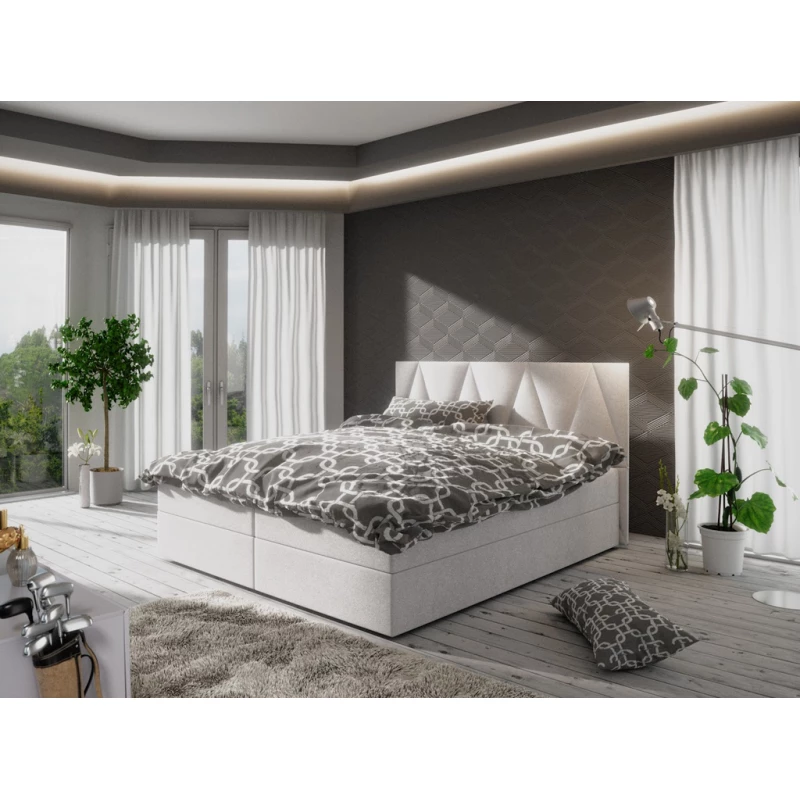 Manželská posteľ s úložným priestorom STIG COMFORT 3 - 180x200, béžová