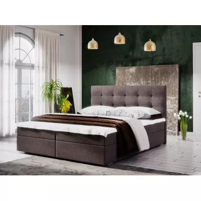Manželská posteľ s úložným priestorom STIG COMFORT 5 - 180x200, hnedá
