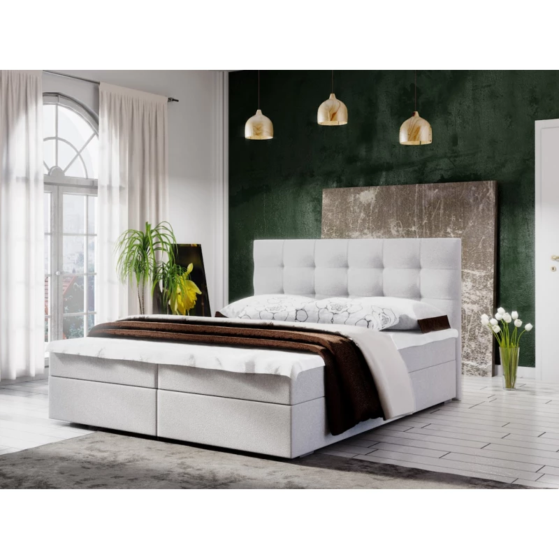 Manželská posteľ s úložným priestorom STIG COMFORT 5 - 140x200, béžová