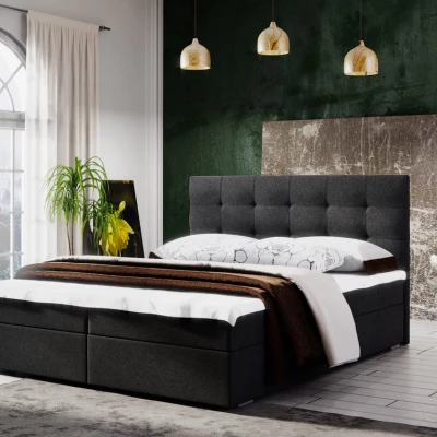 Manželská posteľ s úložným priestorom STIG COMFORT 5 - 160x200, čierna