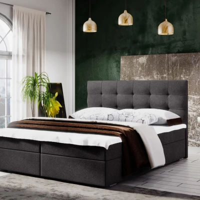 Manželská posteľ s úložným priestorom STIG 5 - 160x200, šedá