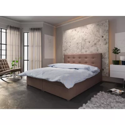 Manželská posteľ s úložným priestorom STIG COMFORT 6 - 140x200, hnedá
