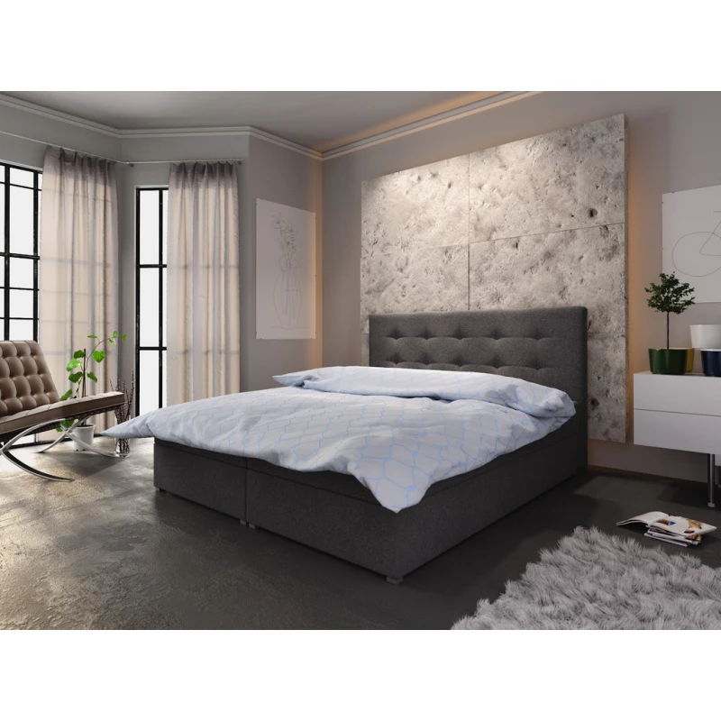 Jednolôžková posteľ s úložným priestorom STIG COMFORT 6 - 120x200, čierna