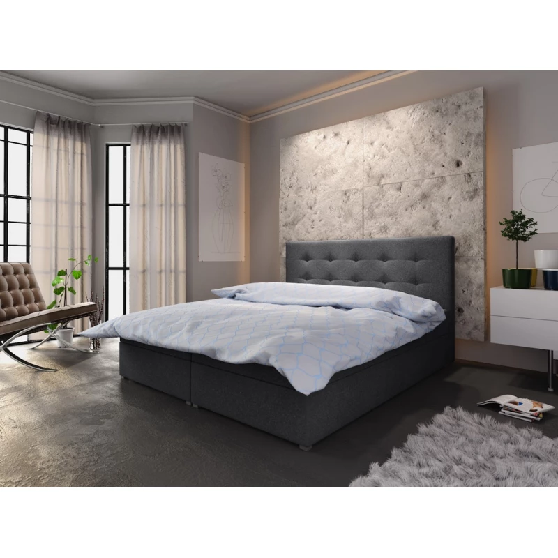 Manželská posteľ s úložným priestorom STIG 6 - 140x200, šedá