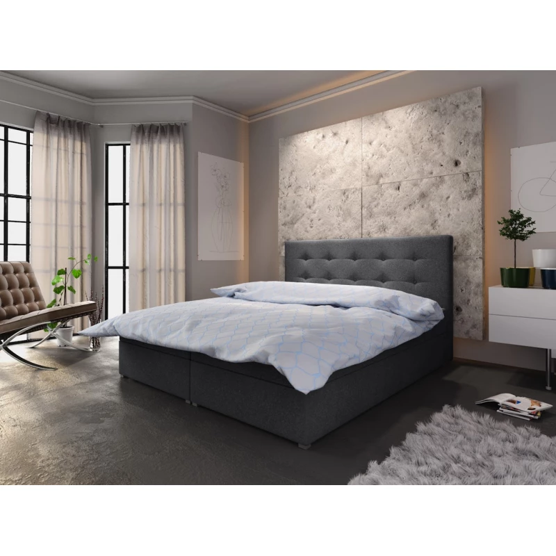 Manželská posteľ s úložným priestorom STIG 6 - 200x200, šedá