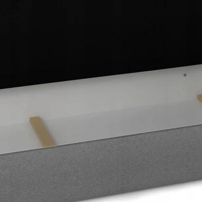 Čalúnená posteľ s úložným priestorom DELILAH 2 COMFORT - 90x200, pravá, svetlo šedá