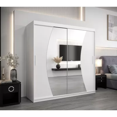 Skriňa s posuvnými dverami JASMINA - 200 cm, biela