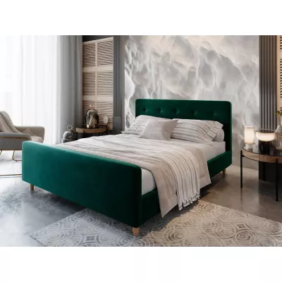 Jednolôžková čalúnená posteľ NESSIE - 120x200, zelená