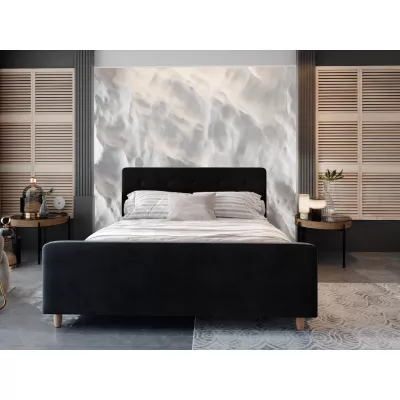 Jednolôžková čalúnená posteľ NESSIE - 120x200, čierna