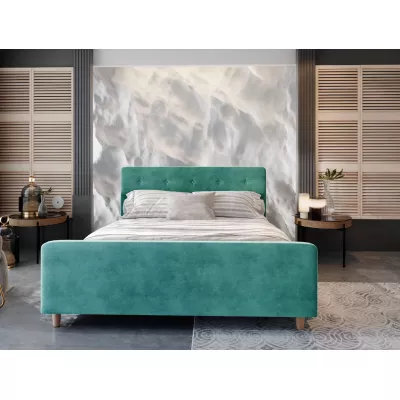 Manželská posteľ s úložným priestorom NESSIE - 180x200, tyrkysová