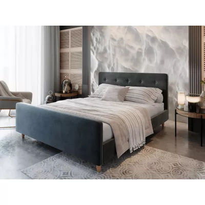 Jednolôžková čalúnená posteľ NESSIE - 90x200, tmavo šedá