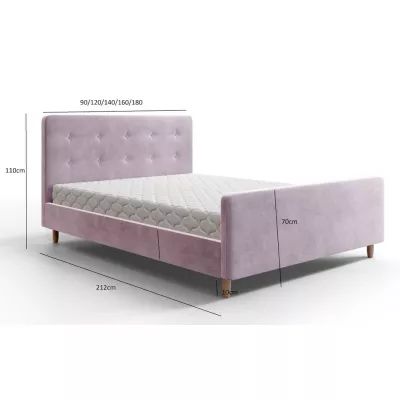 Jednolôžková posteľ s úložným priestorom NESSIE 2 - 90x200, tmavo šedá