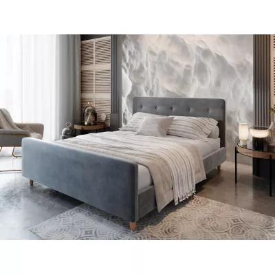 Manželská čalúnená posteľ NESSIE - 180x200, svetlo šedá