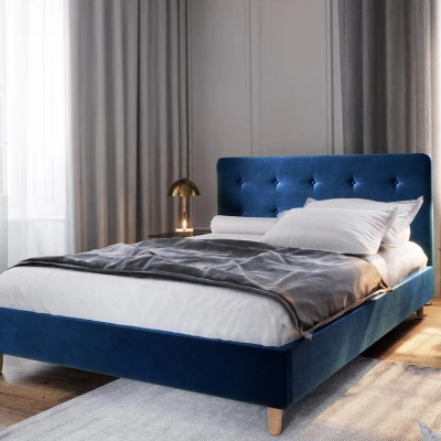 Manželská posteľ s úložným priestorom NOOR - 180x200, modrá