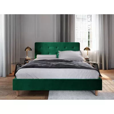 Čalúnená manželská posteľ NOOR - 180x200, zelená