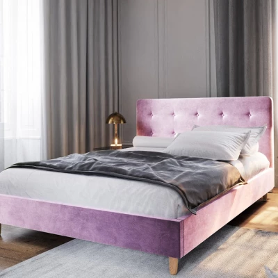 Jednolôžková posteľ s úložným priestorom NOOR 2 - 90x200, ružová