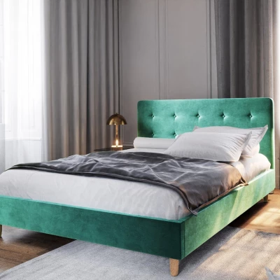 Jednolôžková posteľ s úložným priestorom NOOR 2 - 90x200, tyrkysová