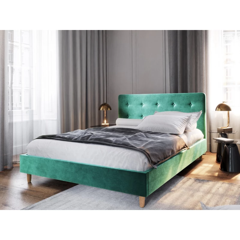 Manželská posteľ s úložným priestorom NOOR 2 - 160x200, tyrkysová