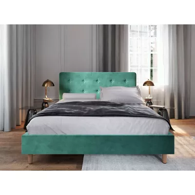 Manželská posteľ s úložným priestorom NOOR 2 - 160x200, tyrkysová