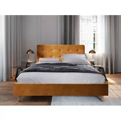 Manželská posteľ s úložným priestorom NOOR 2 - 180x200, horčicová