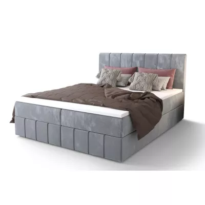 Boxspringová posteľ s úložným priestorom MADLEN COMFORT - 180x200, modrá